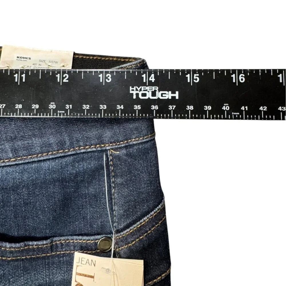 Candies Skinny Jeans Size 5/27W Dark Wash‎ Denim Stretch Sculpt Jeans Push Up - Picture 4 of 10